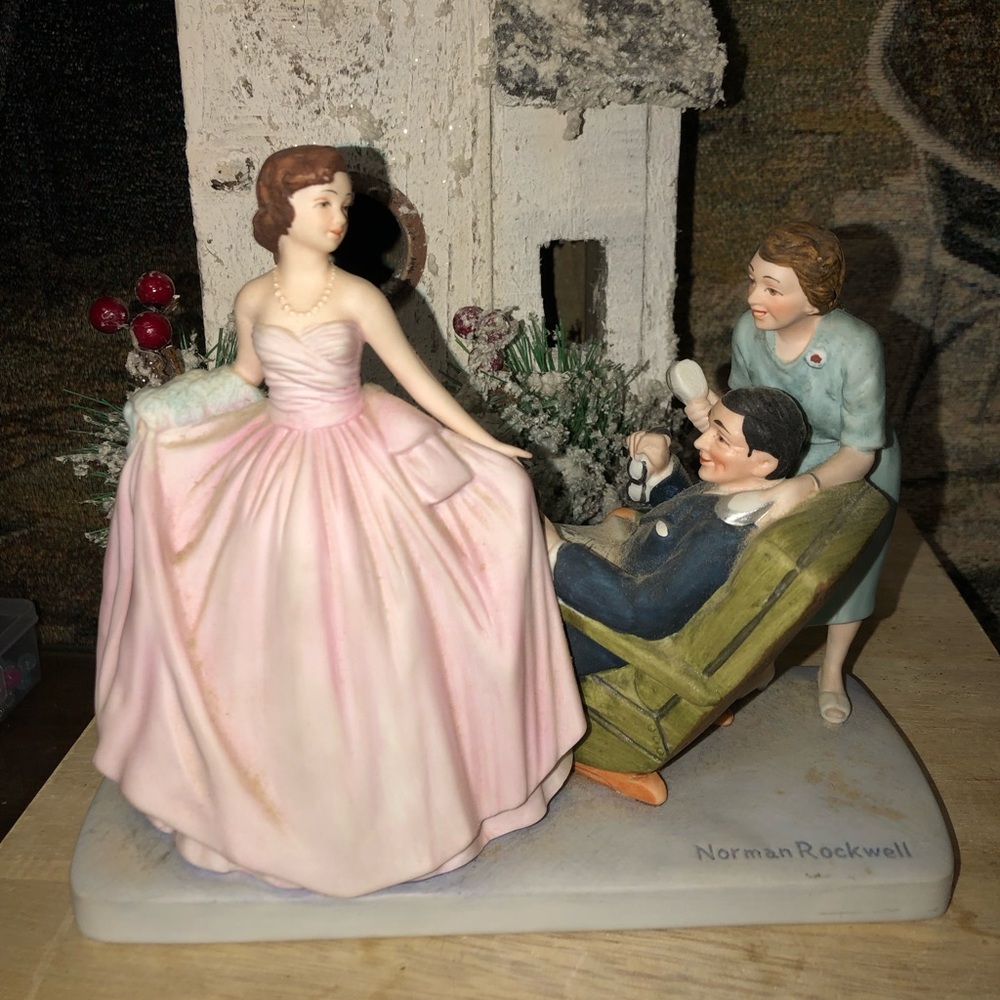 Vintage Norman Rockwell American Family Figurine “Sweet Sixteen" Japan